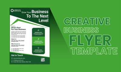 Modern business flyer template, abstract business flyer and creative design a4 flyer.