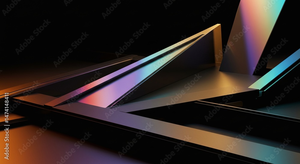 Aufkleber A colorful abstract image with a dark background