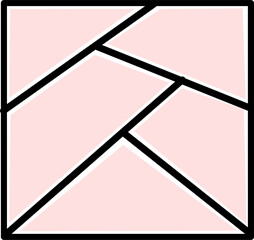Fototapeta premium vector frame photo collage. minimalist geometric photo frame template. Mood board or photo image layout. Simple trendy geometric design.