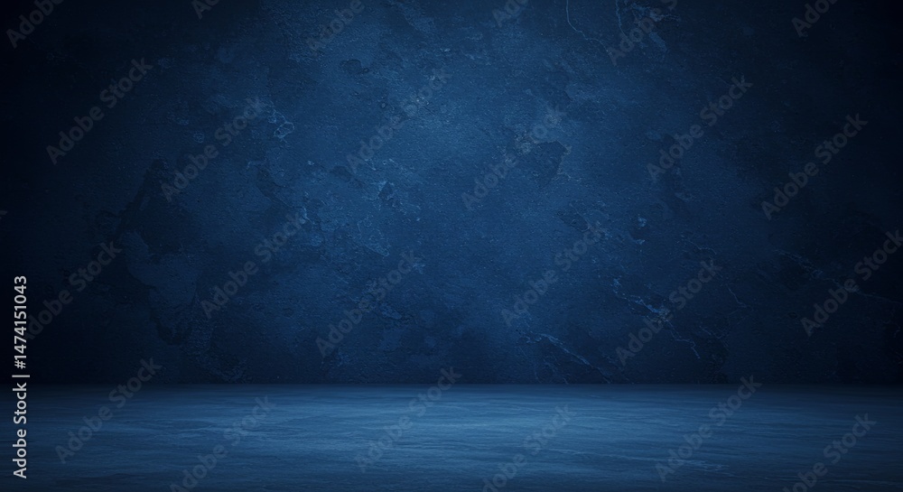 Poster a blue wall with a large empty space in the middle