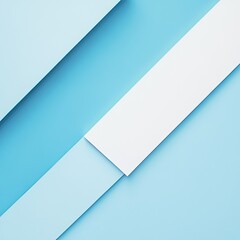 Abstract geometric design with light blue and white shapes
