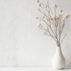Simple, elegant dried flowers in a vase