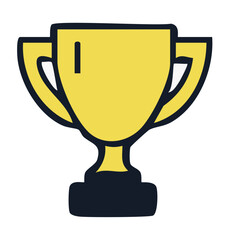 Sports Trophy Icon - Vector Award and Achievement Symbol