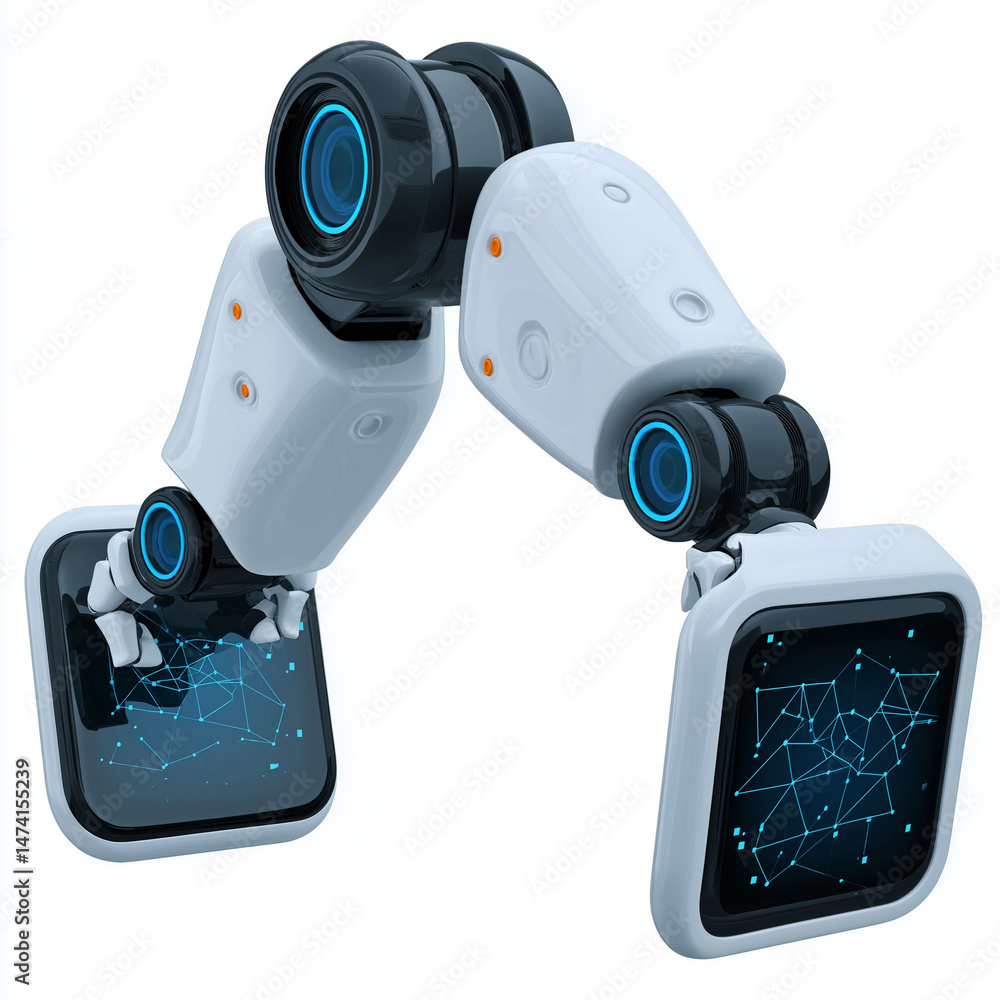 Poster agentic ai autonomous system. intelligent agent. decision making. ai behavior. futuristic ai with sm