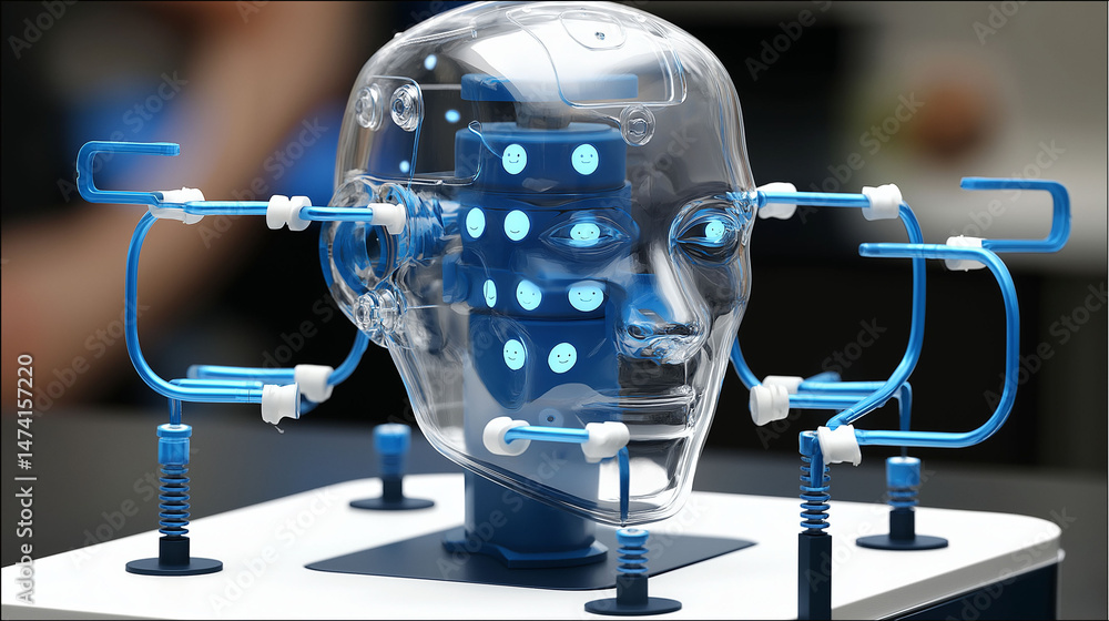 Poster agentic ai autonomous system. intelligent agent. decision making. ai behavior. a robot exhibiting em