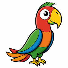 Vibrant Parrot Vector Illustration