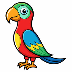 Obraz premium Vibrant Parrot Vector Illustration
