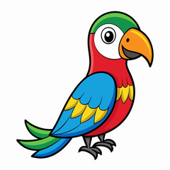 Vibrant Parrot Vector Illustration