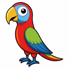 Vibrant Parrot Vector Illustration