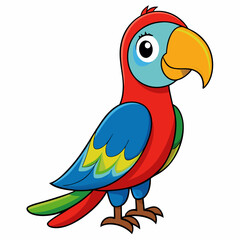 Vibrant Parrot Vector Illustration