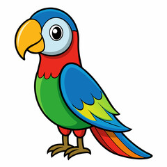 Vibrant Parrot Vector Illustration
