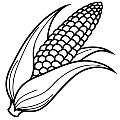 Cornfield Charm: Minimal Vector Art