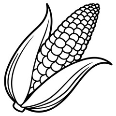 Cornfield Charm: Minimal Vector Art
