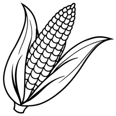 Cornfield Charm: Minimal Vector Art