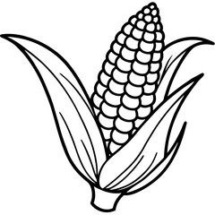 Cornfield Charm: Minimal Vector Art