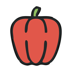 Bell Pepper Vector - Colorful Fresh Vegetable