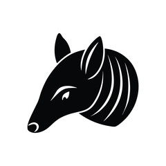 armadillo head silhouette art illustration