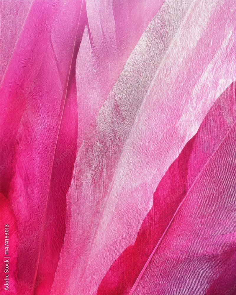 Poster abstract pink fabric layers flowing diagonally macro shot soft light studio background texture texti