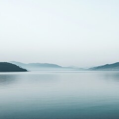 Serene Misty Lakeside