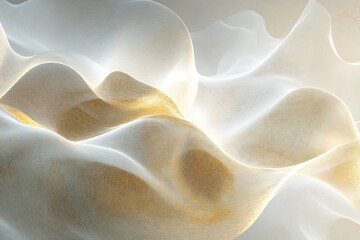 Abstract golden waves over a silky background with a high-end luxury feel 