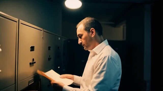 A businessman sat in the locker room, reviewing his notes while preparing for an important meeting.