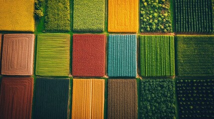 Colorful agricultural fields