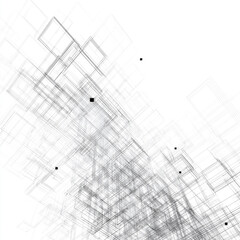 futuristic clean geometric grid, thin lines, white background, minimalism, abstract design, tech-inspired
