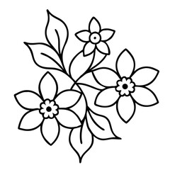 Simple floral design vector illustration