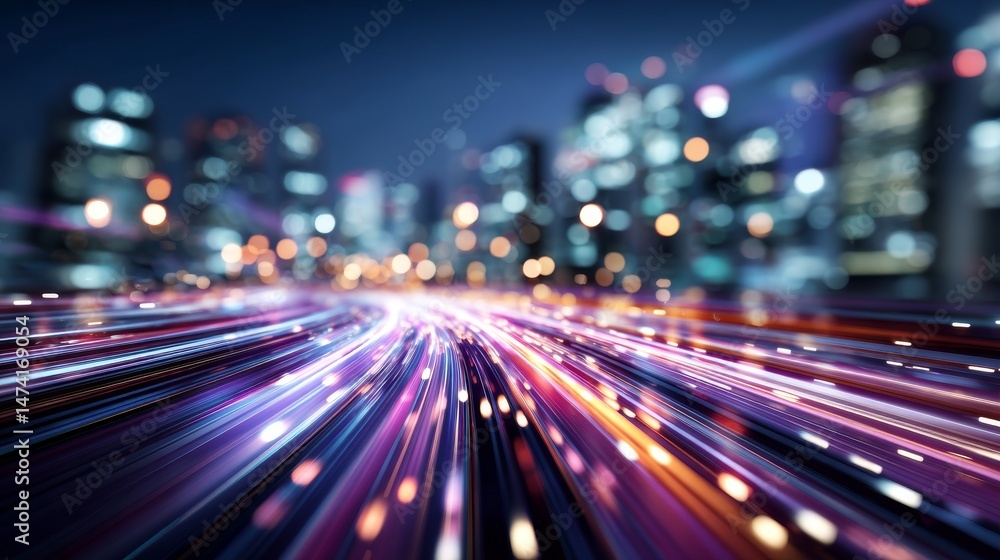 Poster rapid global data transfer, ultra-fast broadband, and connection are key elements of an abstract tec