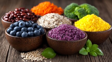 A balanced mix of natural and supplemental nutrients supports health and wellness, bringing together nature, prescription, blend, and holistic elements