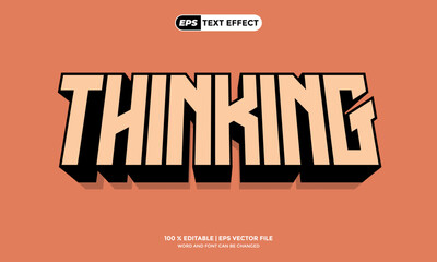 Thinking Editable Text Effect Design