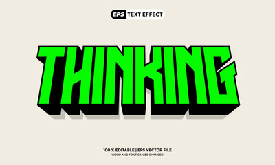 Thinking Editable Text Effect Design