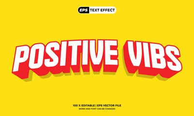 Positive Vibs Editable Text Effect Design