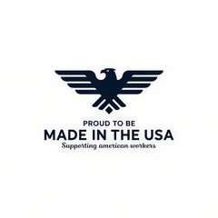 Bold Emblem Celebrating American Industry And Pride With A Powerful Eagle Symbol