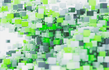 Digital technology background with big data concept. 3d rendering