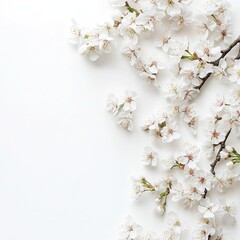 Delicate spring blossoms on a white background (6)