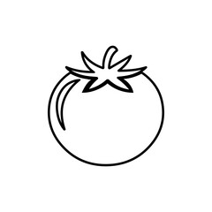 Tomato Silhouette Illustration  Vector Design for Food Icons.