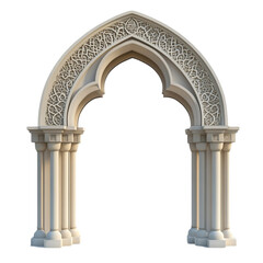 Ornate arched gateway with pillars intricate stonework architectural detail