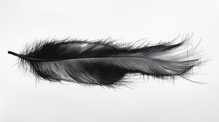Obraz premium Single black feather