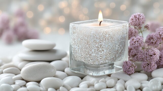 To achieve a sense of relaxation and wellness, homes often incorporate aesthetic elements such as vanilla candle stones and dry flowers into their ambiance
