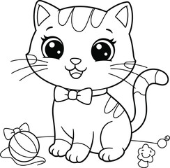 Cute Cartoon Cat Illustration