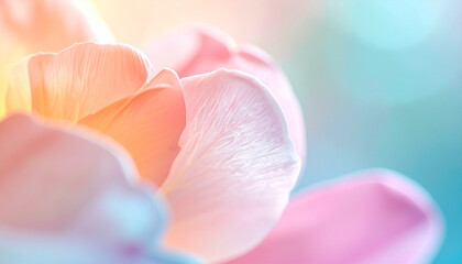 Delicate petals in soft pastel hues close-up flower photography serene nature background