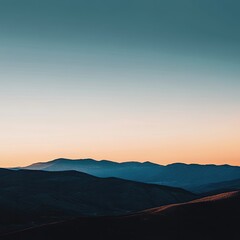 Majestic mountain range at sunrise