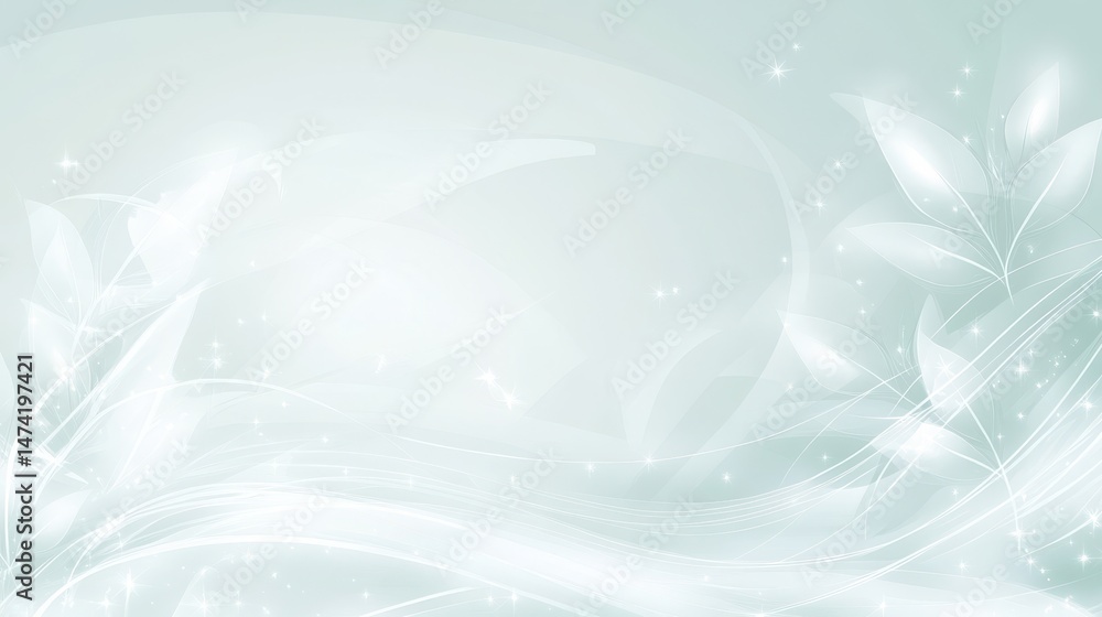 Poster soft abstract background with delicate leaves and subtle light effects for elegant design projects a