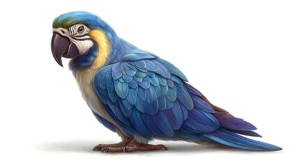 Obraz premium Majestic BlueandGold Macaw with Vibrant Feathers, and Exotic Bird.