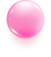 Pink water drop. Jelly serum and cosmetic transparent oil. Liquid gel and cream for skincare. Soap bubble of shampoo and shower gel. Splash and drip top view