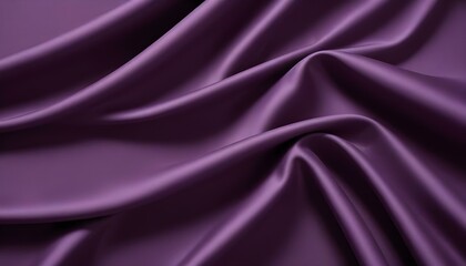 Obraz premium A close-up view of luxurious purple silk fabric with elegant, flowing folds and waves.
