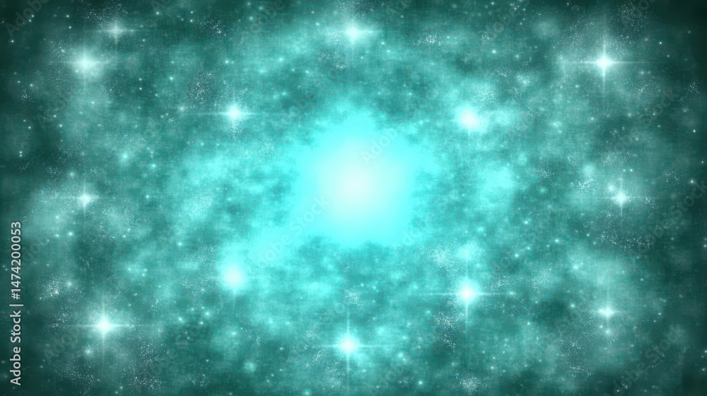 Poster bright and ethereal cosmic background with vibrant colors and dynamic stellar effects in the univers