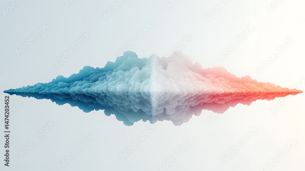 Poster abstract minimal cloud texture overlay with neutral color gradient