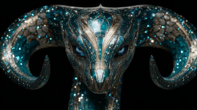 This generative AI illustration showcases an ancient alien being with draconian and reptilian features